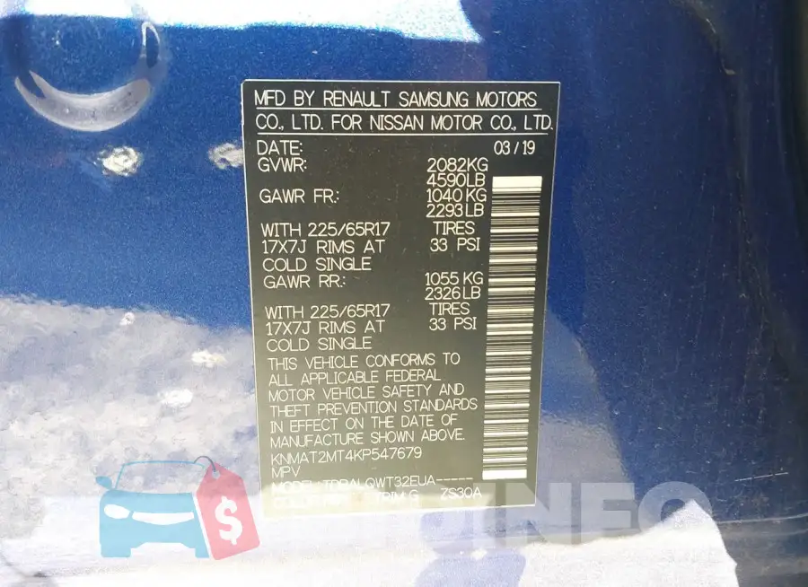 KNMAT2MT4KP547679 Photo# 9