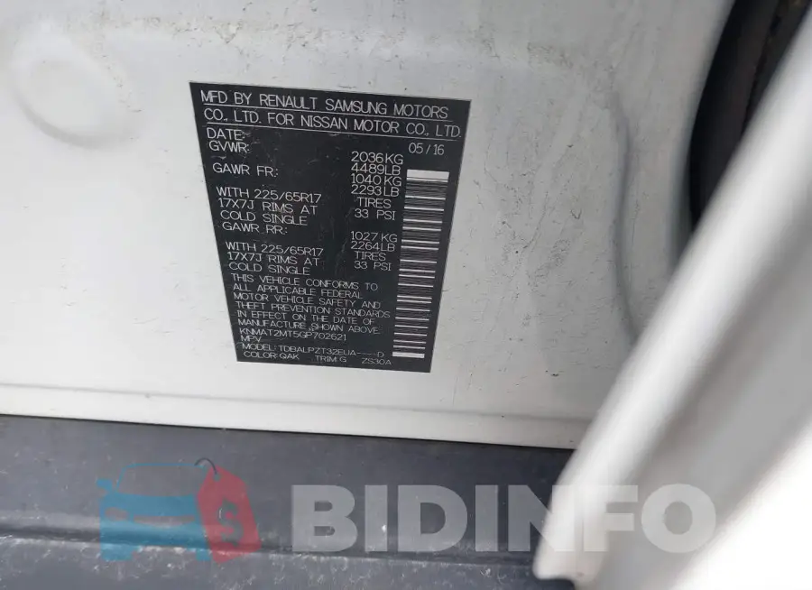 KNMAT2MT5GP702621 Photo# 9