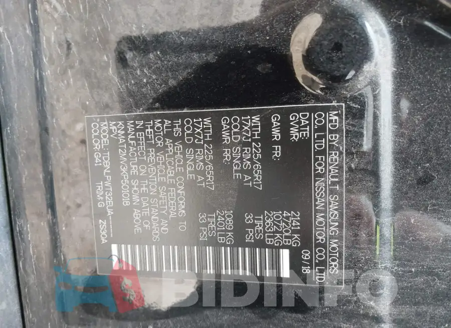 KNMAT2MV3KP501018 Photo# 9