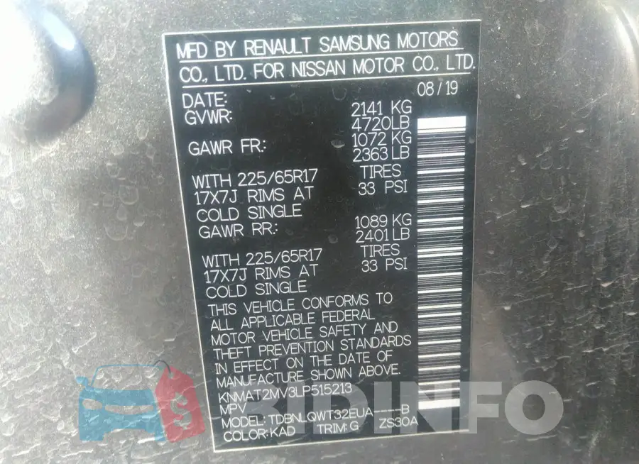 KNMAT2MV3LP515213 Photo# 9