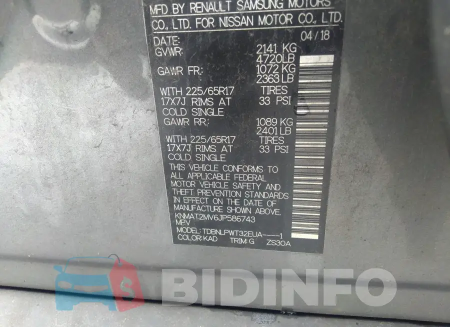 KNMAT2MV6JP586743 Photo# 9