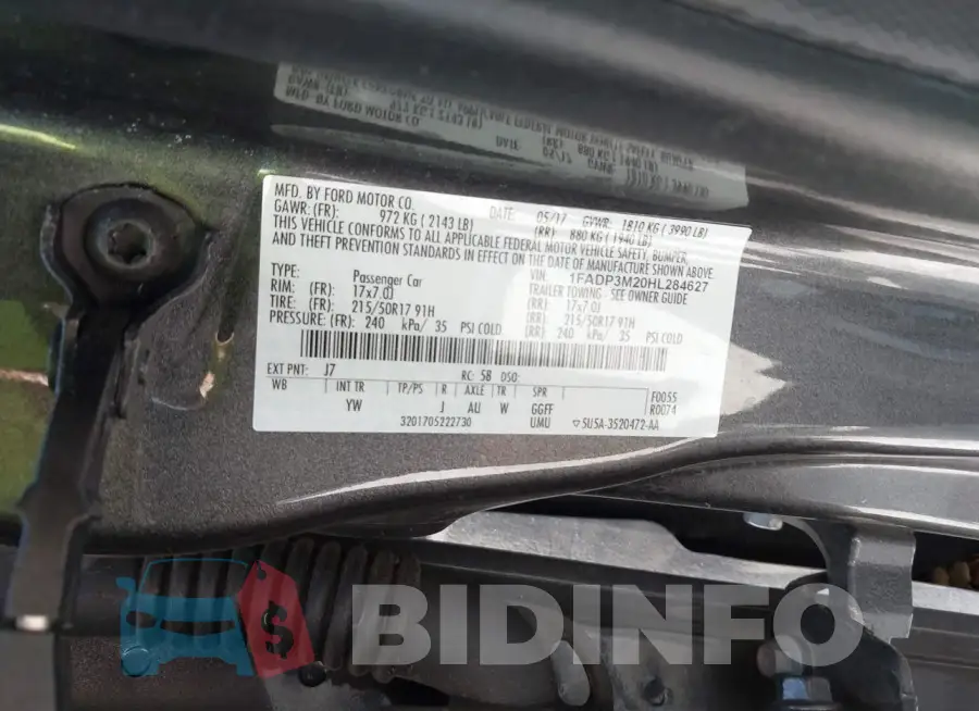1FADP3M20HL284627 Photo# 9