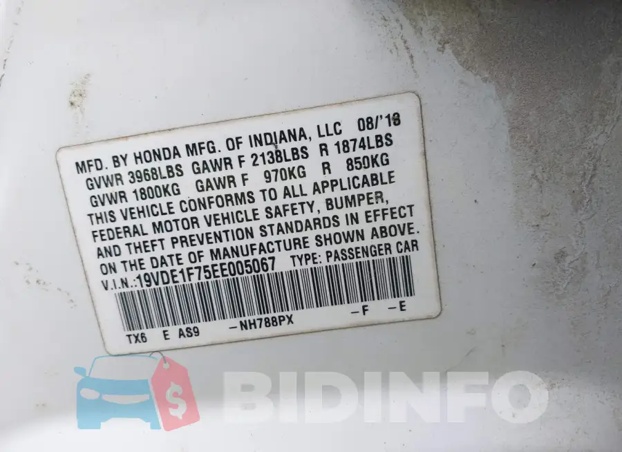 19VDE1F75EE005067 Photo# 9
