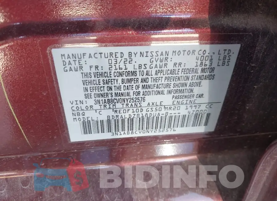 3N1AB8CV0NY252576 Photo# 9