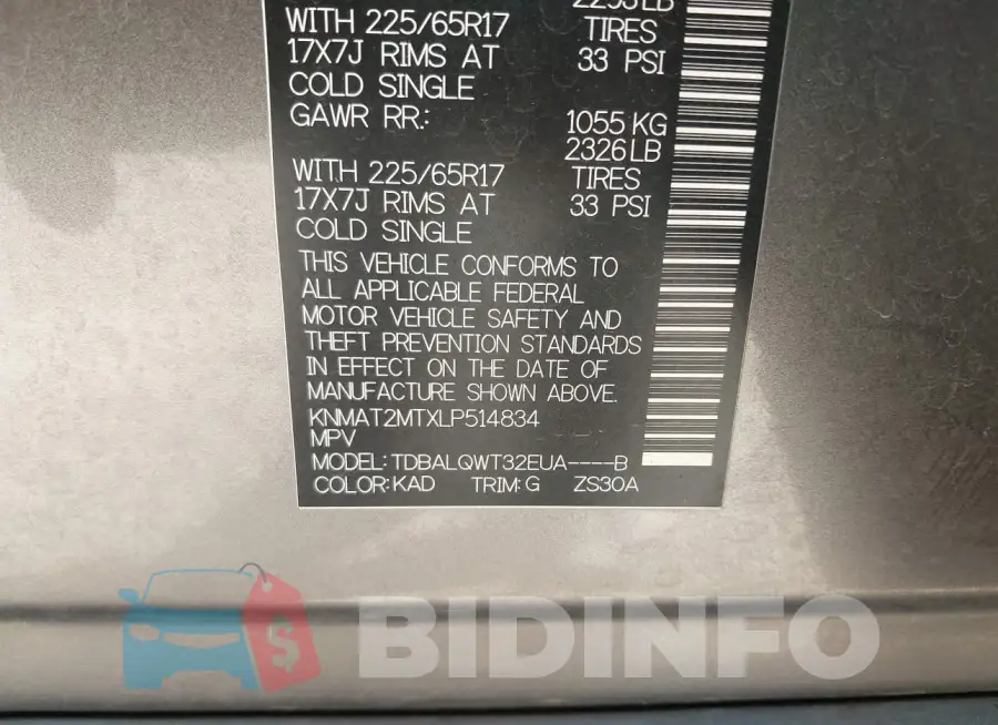 KNMAT2MTXLP514834 Photo# 9