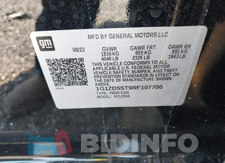 1G1ZD5ST9RF107700 Photo# 9