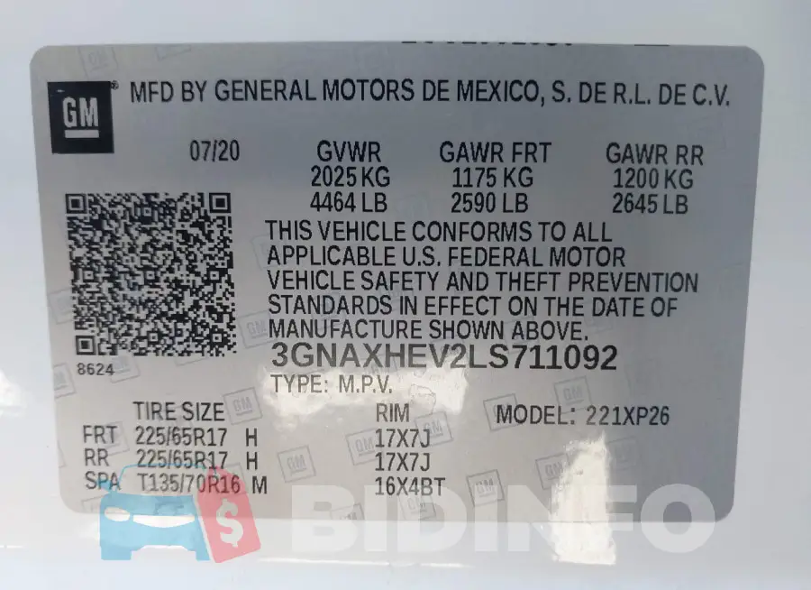 3GNAXHEV2LS711092 Photo# 9
