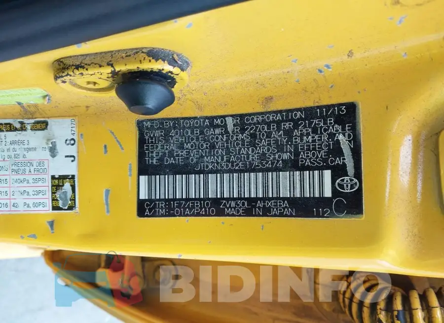 JTDKN3DU2E1753474 Photo# 9