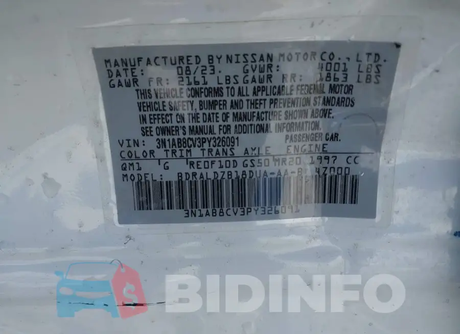3N1AB8CV3PY326091 Photo# 9