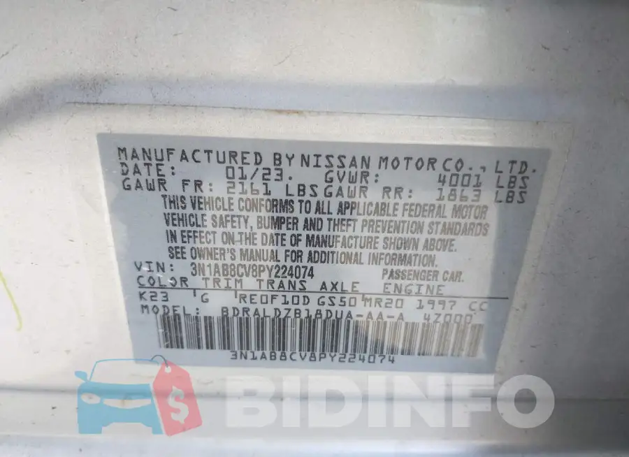 3N1AB8CV8PY224074 Photo# 9