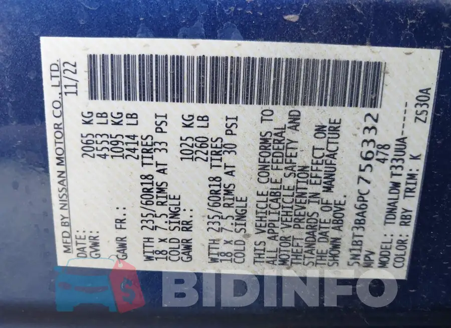 5N1BT3BA6PC756332 Photo# 9
