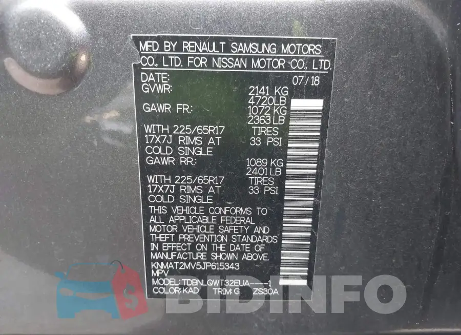 KNMAT2MV5JP615343 Photo# 9