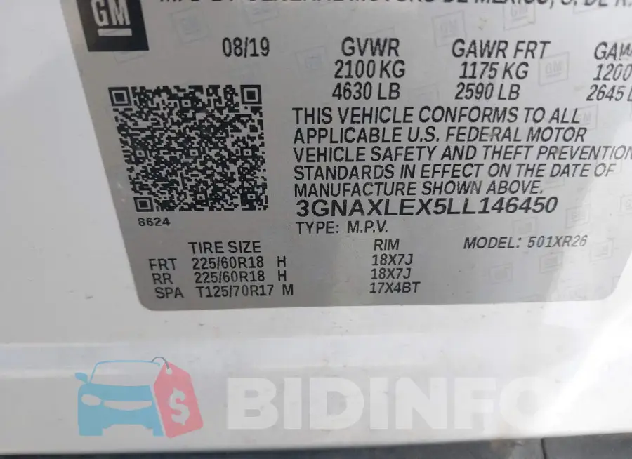 3GNAXLEX5LL146450 Photo# 9