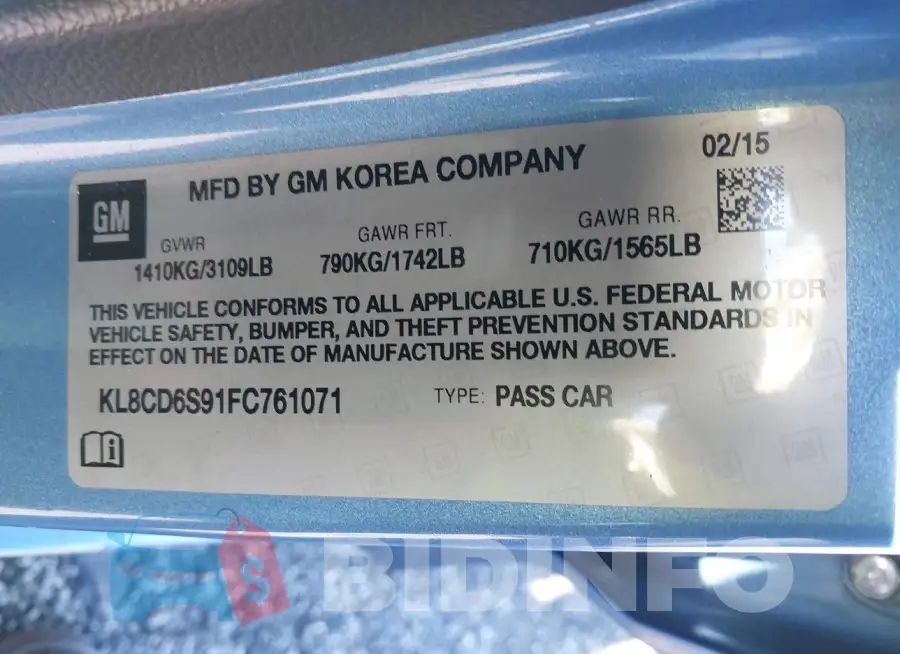 KL8CD6S91FC761071 Photo# 9