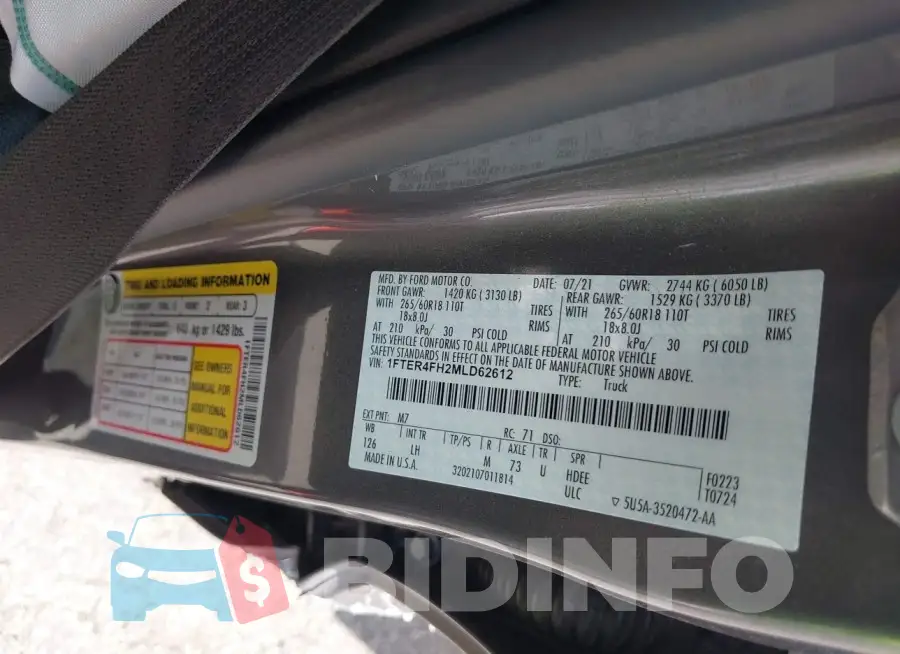 1FTER4FH2MLD62612 Photo# 9