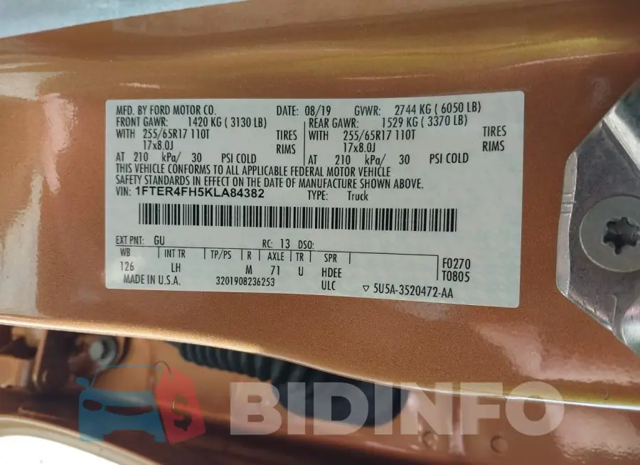 1FTER4FH5KLA84382 Photo# 9