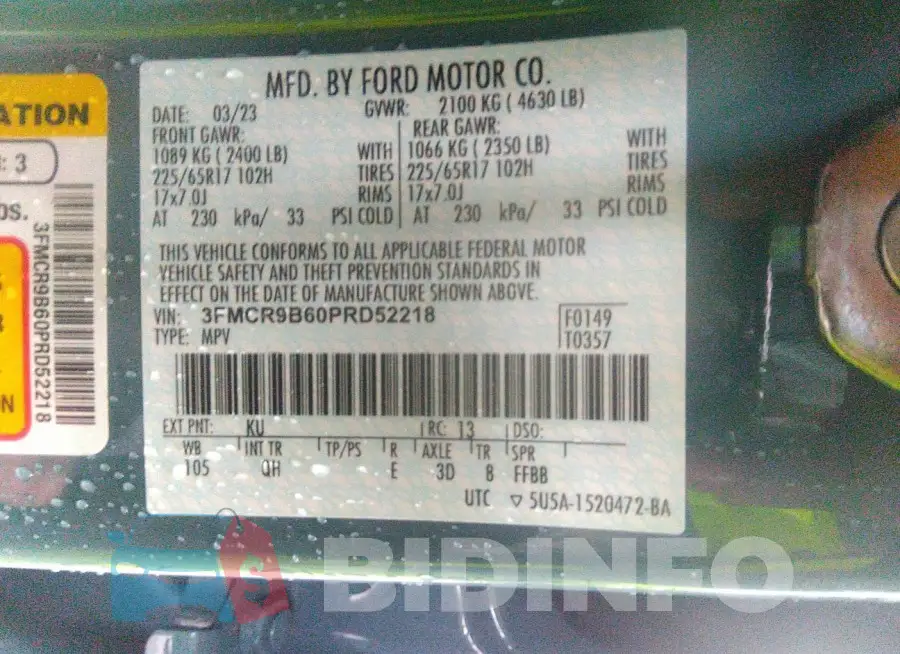 3FMCR9B60PRD52218 Photo# 9