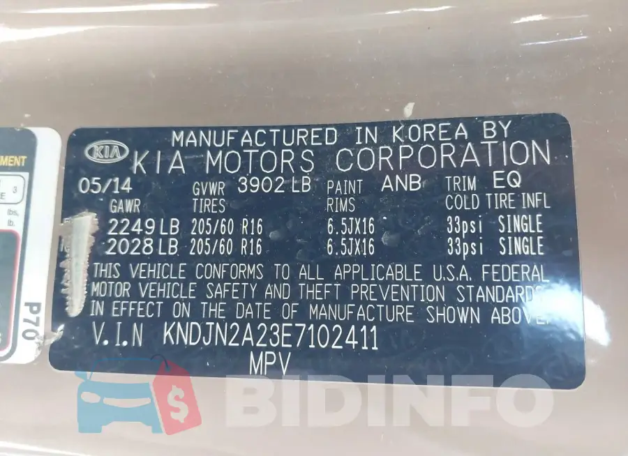 KNDJN2A23E7102411 Photo# 9