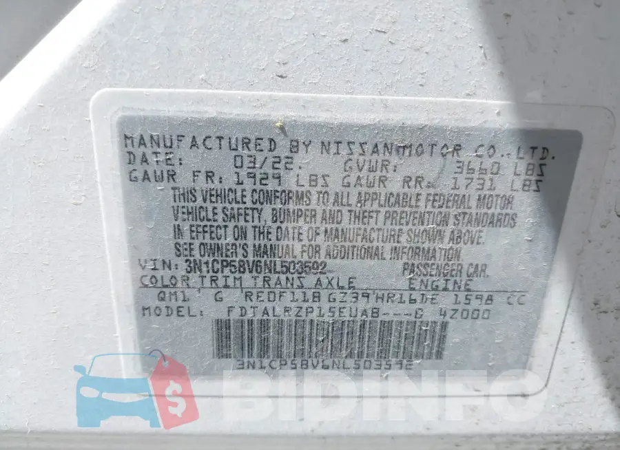 3N1CP5BV6NL503592 Photo# 9