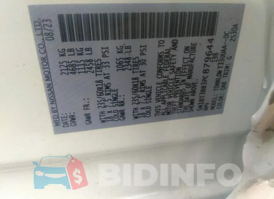 5N1BT3BB3PC879644 Photo# 9
