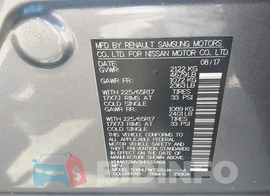 KNMAT2MV3HP613469 Photo# 9