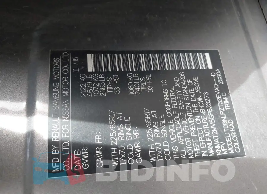 KNMAT2MV5GP623273 Photo# 9