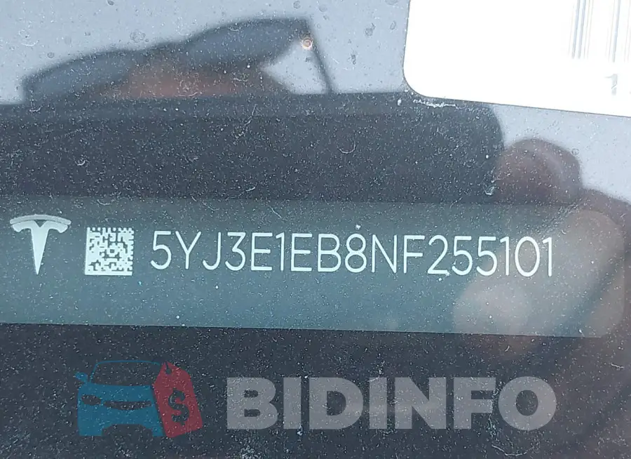 5YJ3E1EB8NF255101 Photo# 9