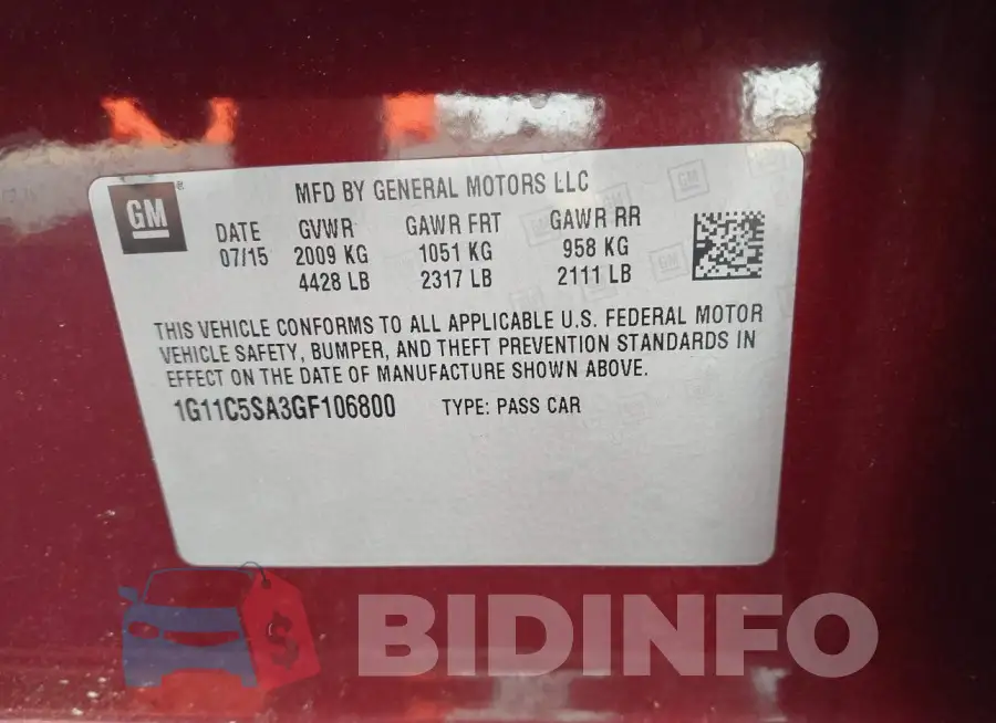 1G11C5SA3GF106800 Photo# 9