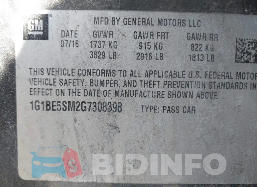1G1BE5SM2G7308398 Photo# 9