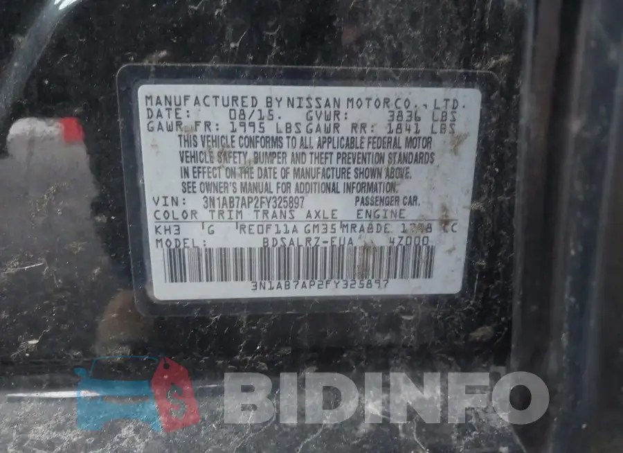 3N1AB7AP2FY325897 Photo# 9