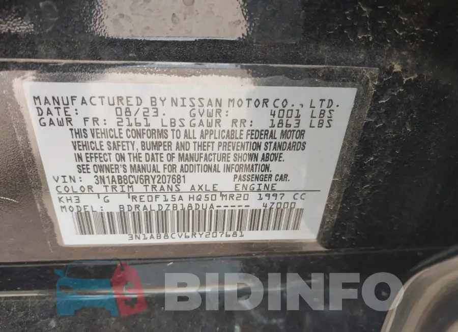 3N1AB8CV6RY207681 Photo# 9