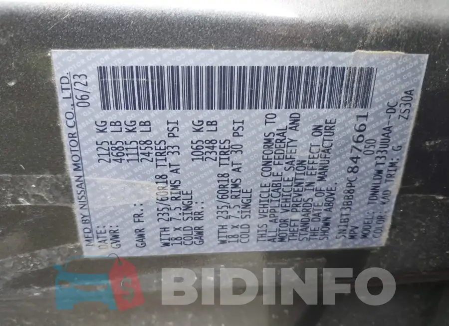 5N1BT3BB8PC847661 Photo# 9