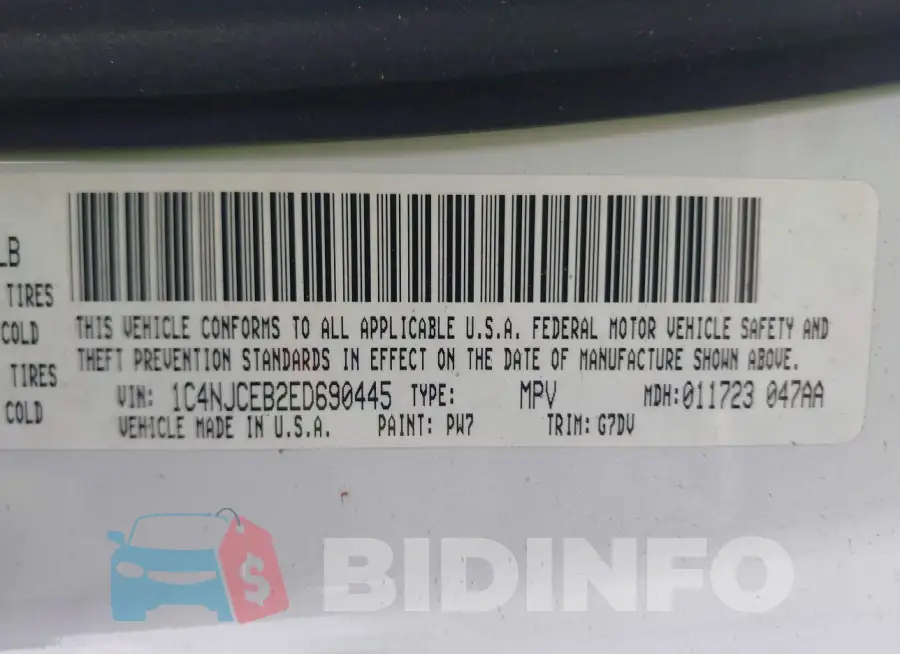 1C4NJCEB2ED690445 Photo# 9