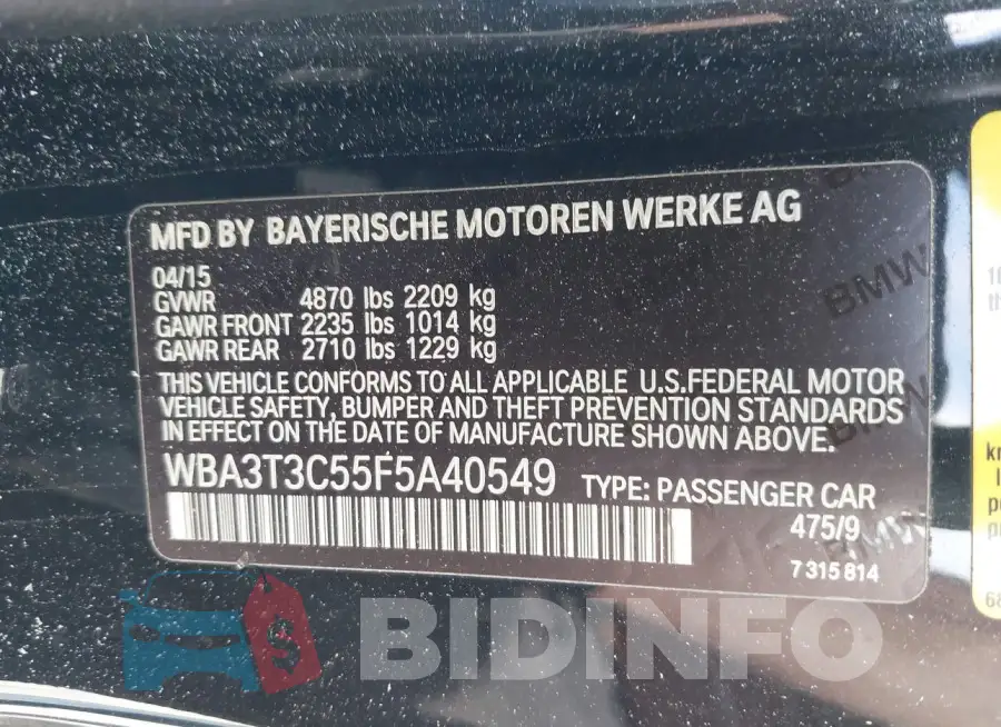 WBA3T3C55F5A40549 Photo# 9