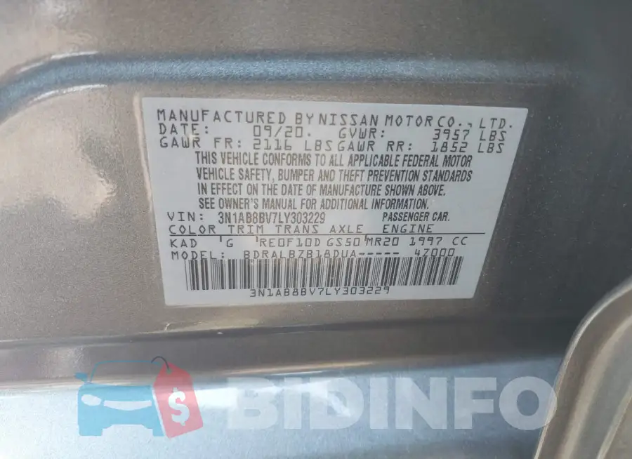 3N1AB8BV7LY303229 Photo# 9