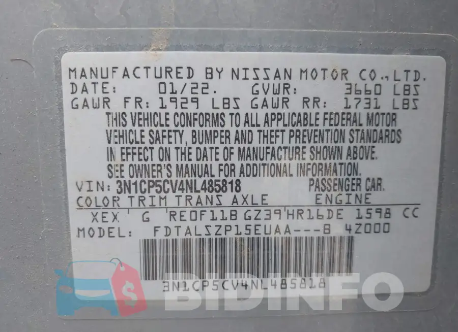 3N1CP5CV4NL485818 Photo# 9