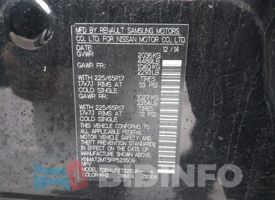 KNMAT2MT5FP523509 Photo# 9
