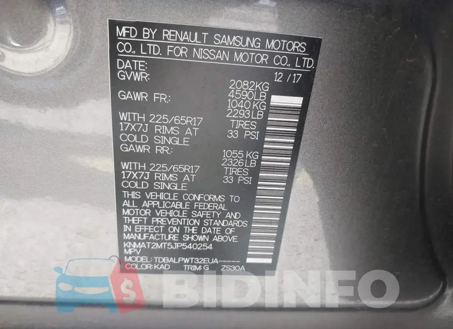 KNMAT2MT5JP540254 Photo# 9
