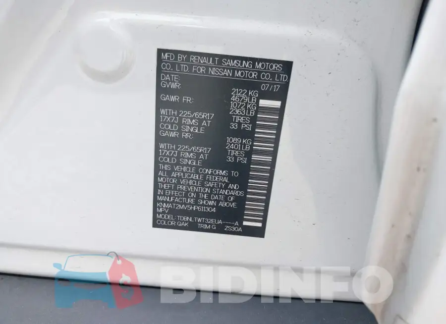 KNMAT2MV5HP611304 Photo# 9