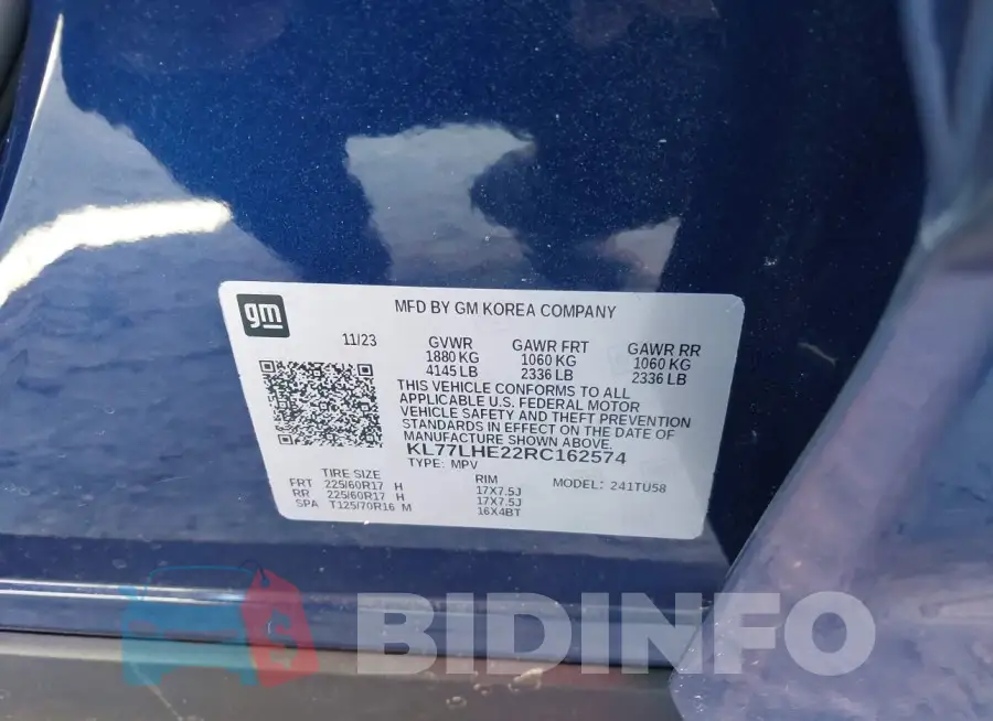 KL77LHE22RC162574 Photo# 9