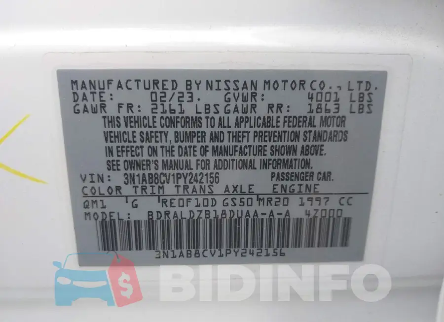 3N1AB8CV1PY242156 Photo# 9