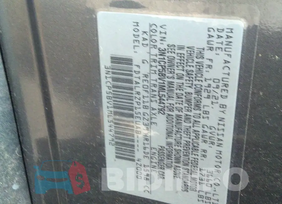 3N1CP5BV1ML544792 Photo# 9