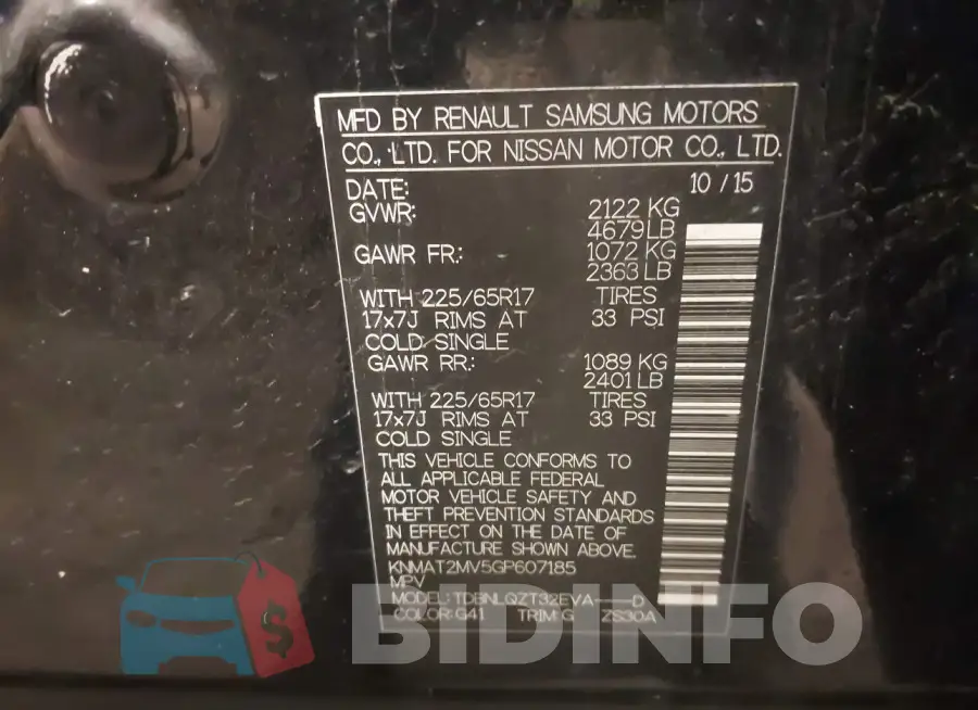KNMAT2MV5GP607185 Photo# 9