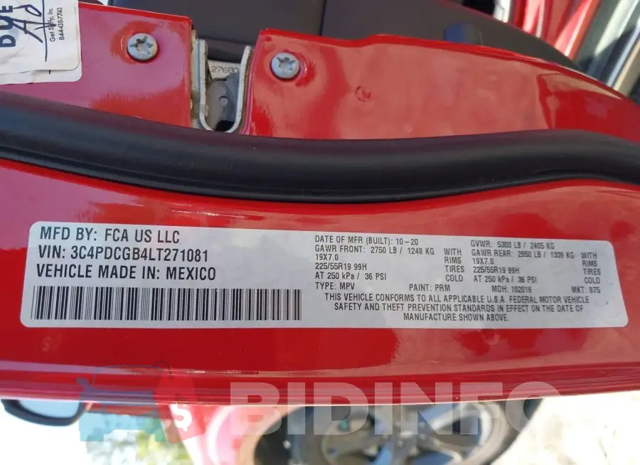 3C4PDCGB4LT271081 Photo# 9