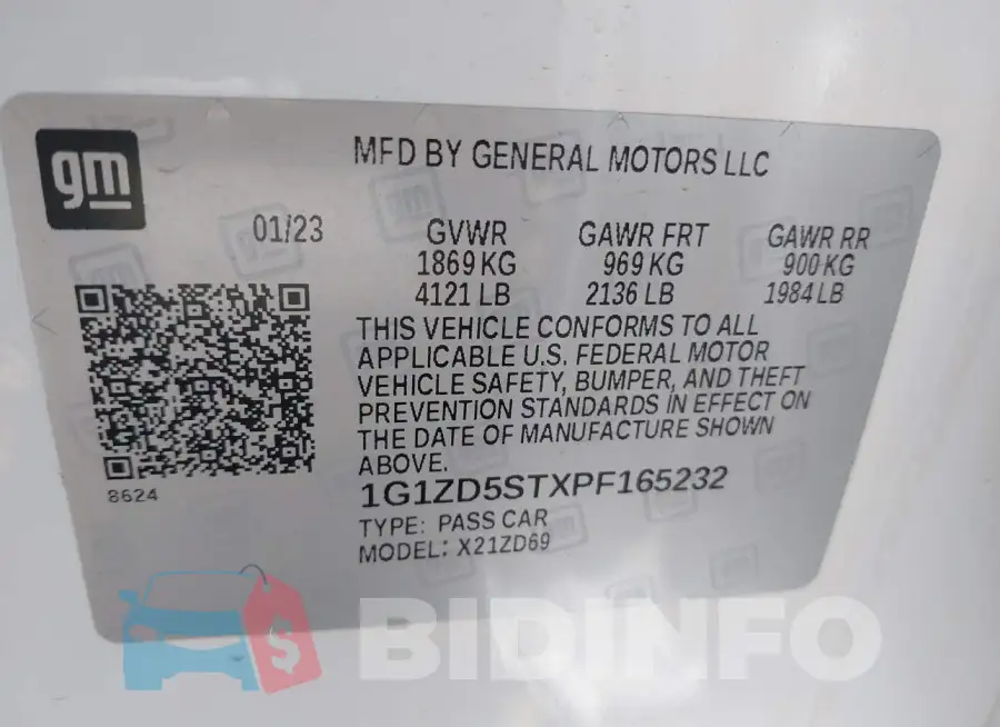 1G1ZD5STXPF165232 Photo# 9