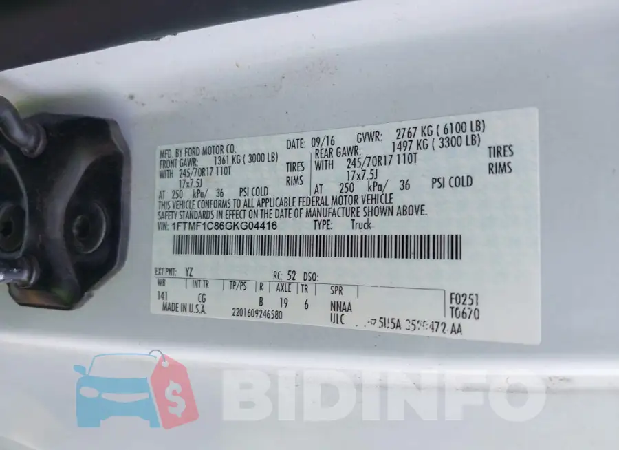 1FTMF1C86GKG04416 Photo# 9