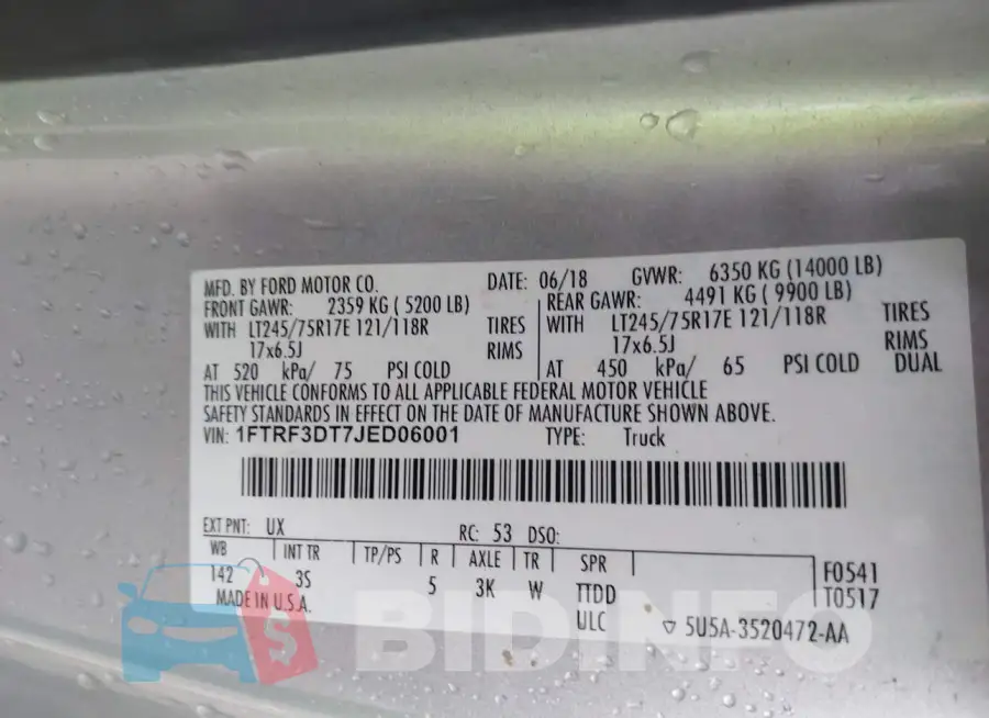 1FTRF3DT7JED06001 Photo# 8