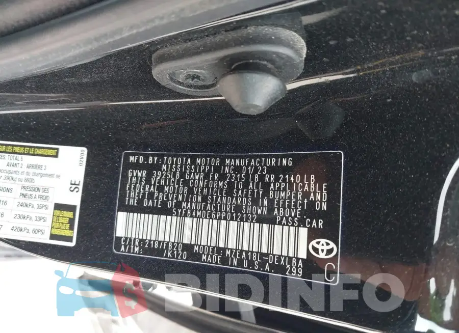 5YFB4MDE6PP012132 Photo# 9