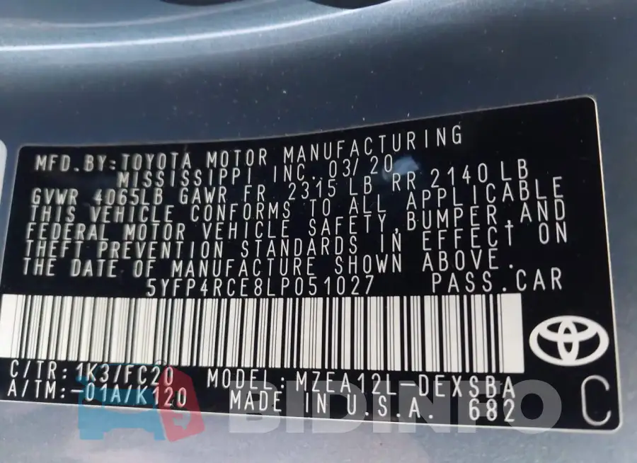 5YFP4RCE8LP051027 Photo# 9