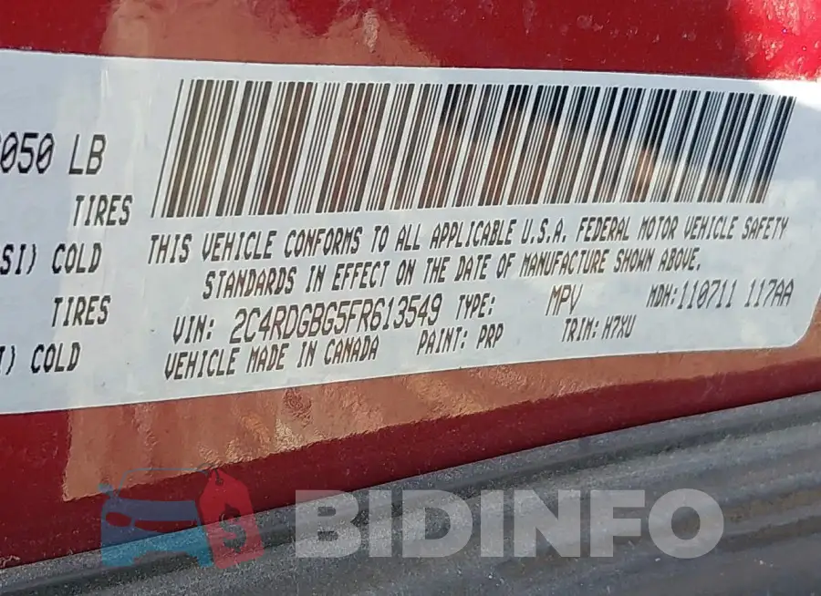 2C4RDGBG5FR613549 Photo# 9